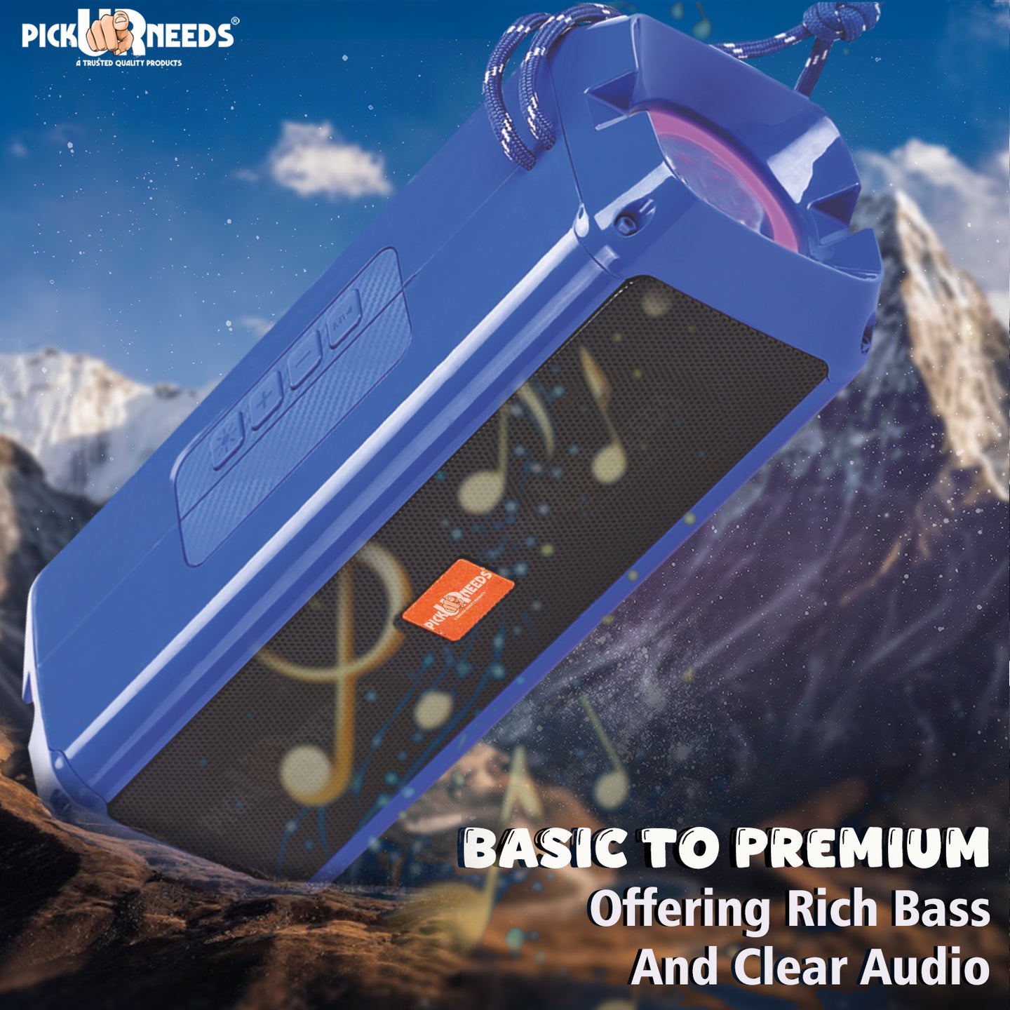 Pick Ur Needs Mini Wireless Soundbar System With RGB Disco Light TF Card / USB / Radio Support 10 W Bluetooth Speaker  (White, 5.0 Channel)